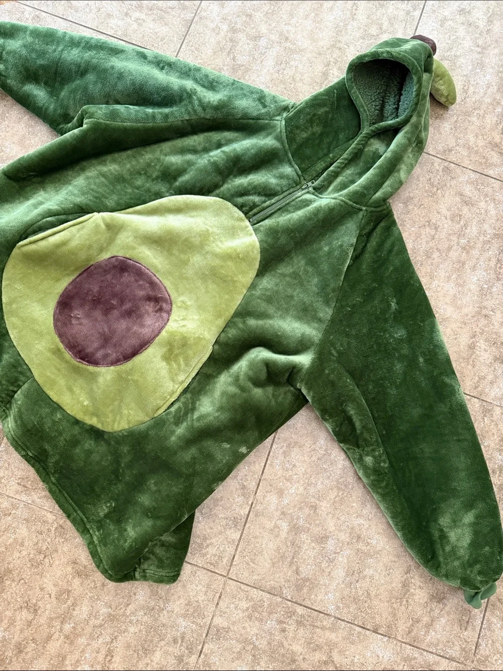 Cozy Green Avocado Plush Throw Hoodie